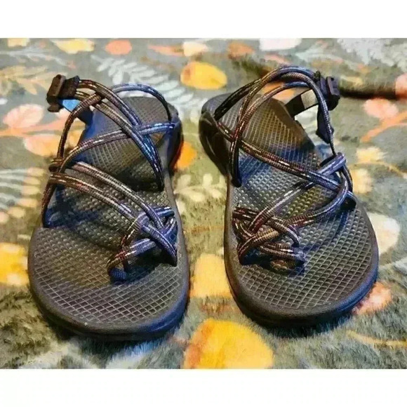 CHACO Zong X EcoTread Womens Sz 6 Double Strap Toe Loop Sandals Slides Durable - Picture 2 of 8